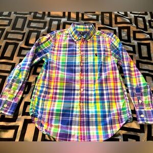 Purple Multi Colored Ralph Lauren Button Down Shirt
